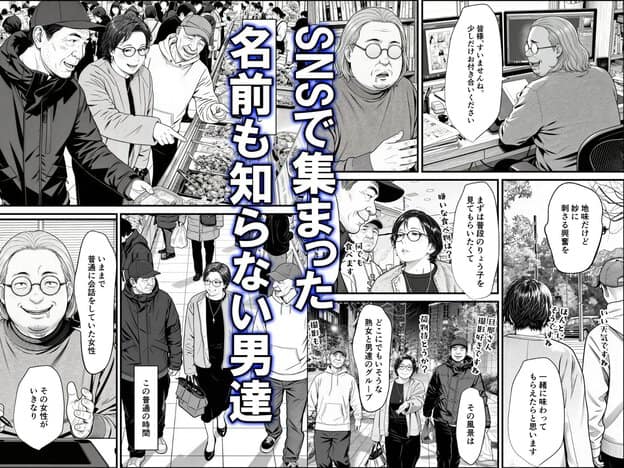 眼鏡女性がパジャマ姿でベッドに座り、布団に手を置いて顔を上げる